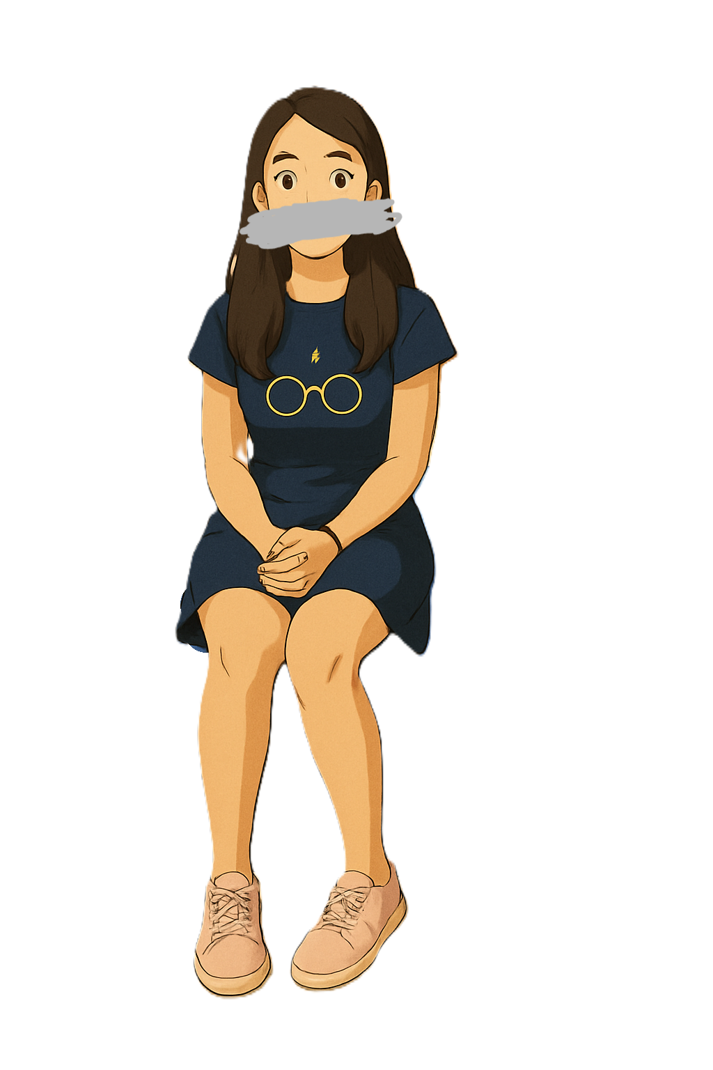 S wearing the first dress I gifted.